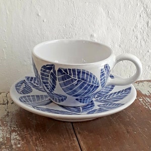 Hand painted cup and saucer for tea, coffee and cappuccino image 5