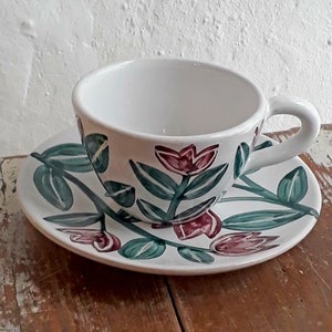 Hand painted cup and saucer for tea, coffee and cappuccino image 8