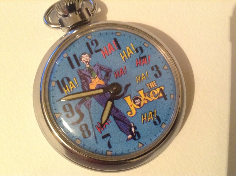 Vintage The Joker Batman character pocket watch Etsy