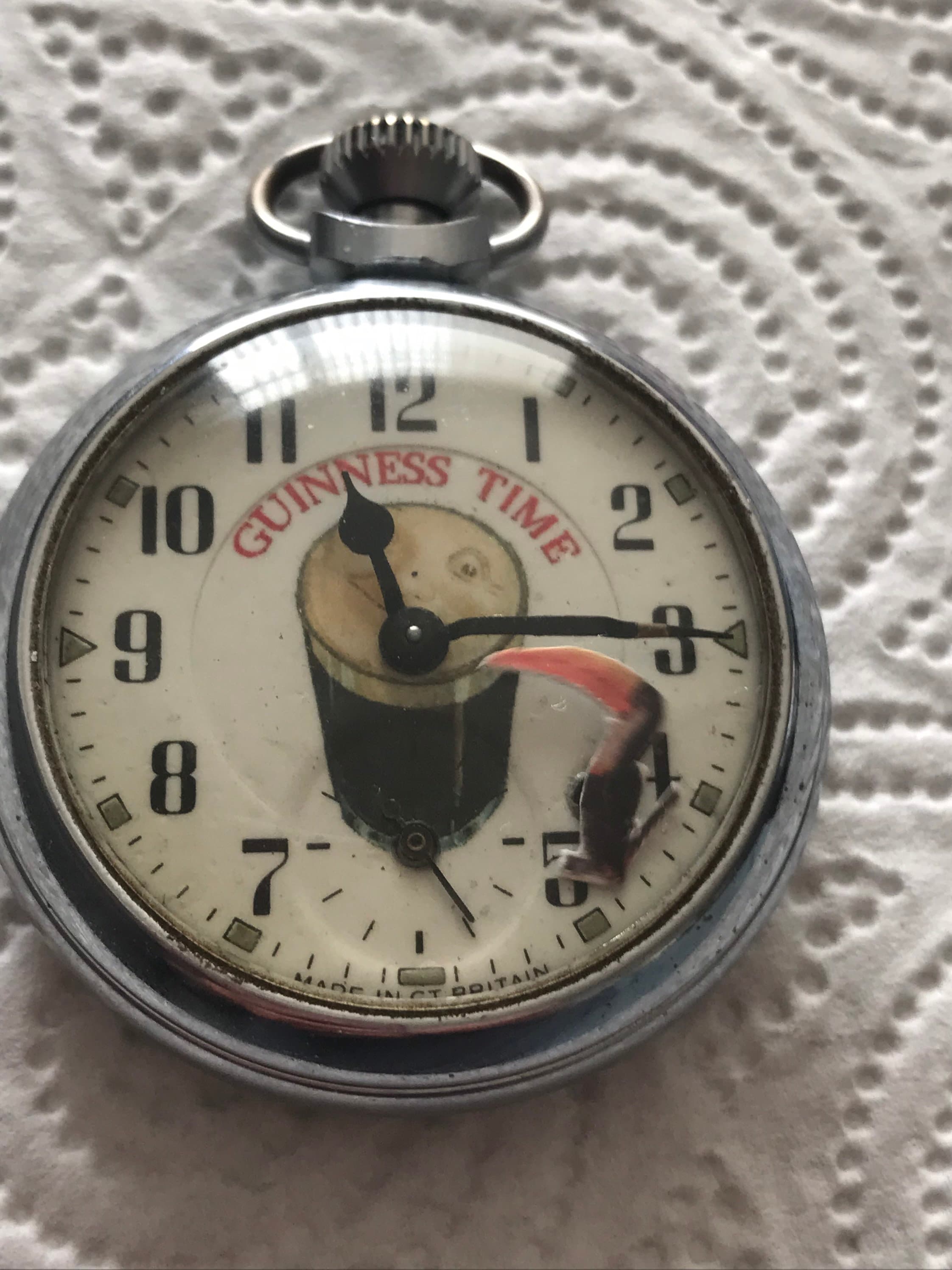 Vintage Guinness Toucan Automaton Pocket Watch. Rocking Toucan Etsy Australia