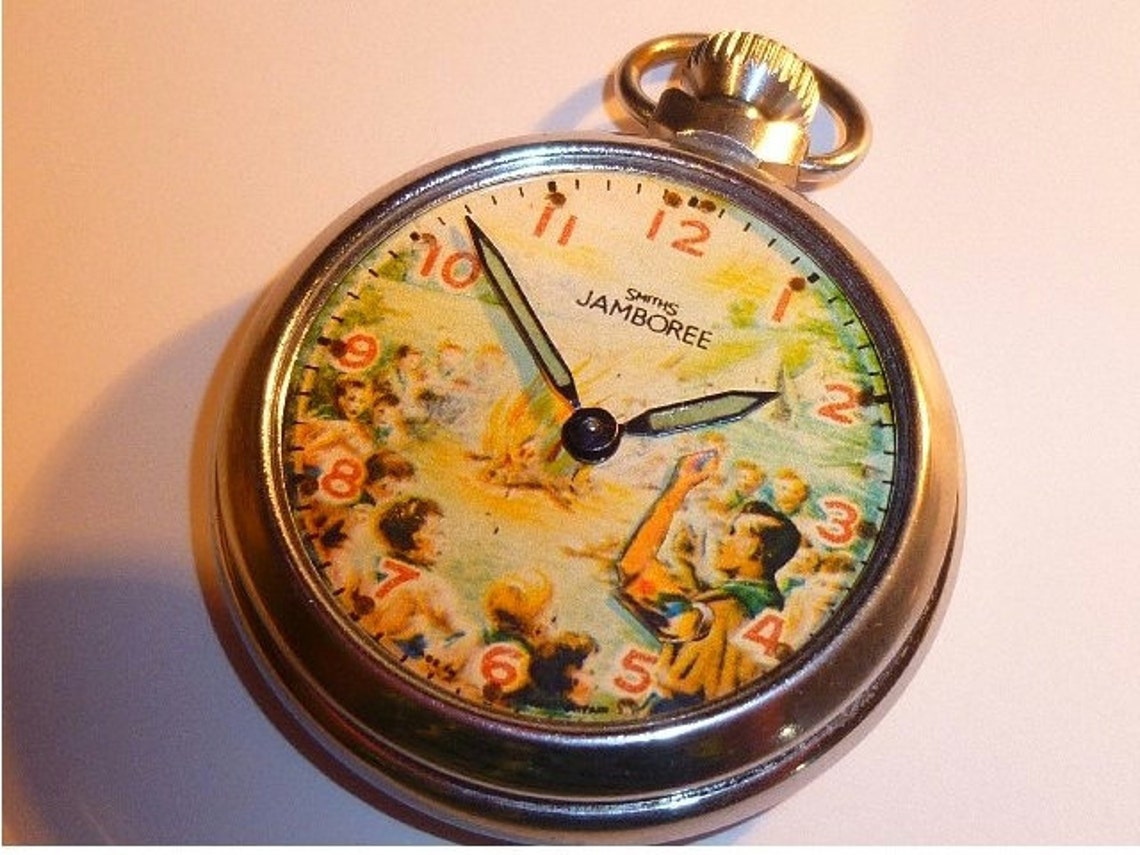 Vintage Smiths Boy Scout Jamboree Automaton Pocket Watch Etsy