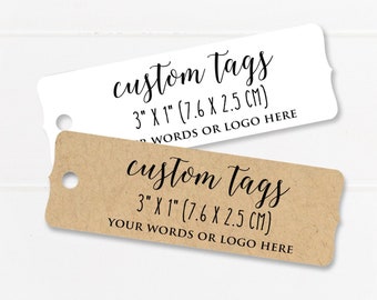 rectangular custom tags personalized with your words or logo, wedding favor tags, product tags (T-87)