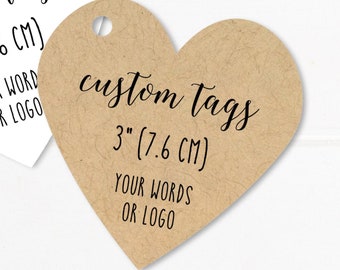 Benutzerdefinierte 3 "Herzanhänger mit Ihren Worten oder Ihrem Logo, personalisierte Anhänger für Gefälligkeiten und handgefertigte Produkte T-204