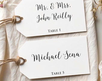 Personalized name tags, wedding seat assignment, guest escort place card T-27