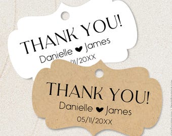 Personalized wedding favor tags, mini thank you tags T-03