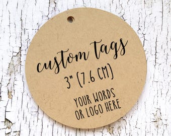 custom printed tags with your words or logo, personalized round tags, custom tags for wedding favors, welcome bag, products, cake box T-80