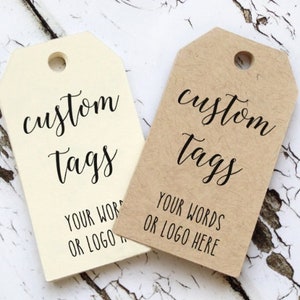 custom tags with your words or logo, personalized wedding favor tag, gift tag, luggage tag, logo tag, product tag, favor tags (T-33)
