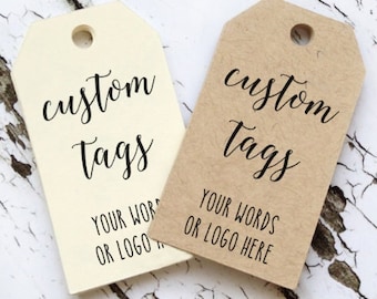 custom tags with your words or logo, personalized wedding favor tag, gift tag, luggage tag, logo tag, product tag, favor tags (T-33)