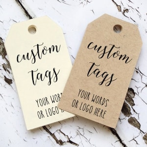 custom tags with your words or logo, personalized wedding favor tag, gift tag, luggage tag, logo tag, product tag, favor tags (T-33)