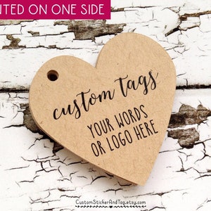 custom heart tags 2", personalized wedding tags, party favor tags, gift tag, logo tags, product tags, hang tag (T-54)