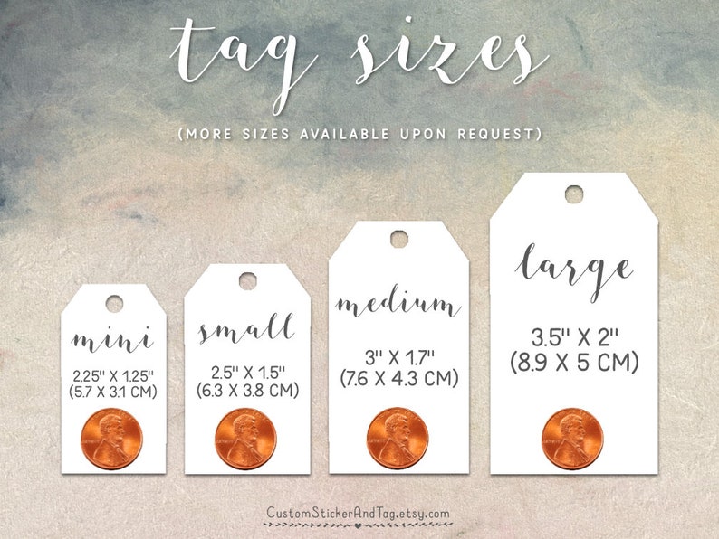 With love personalized tags, wedding favor tags for candy, gifts, candles, boxes, etc. Simple modern calligraphy T-79 image 2