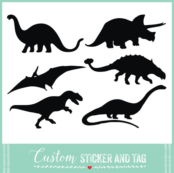 Items similar to BOGO sale, dinosaur self adhesive vinyl decal pack of