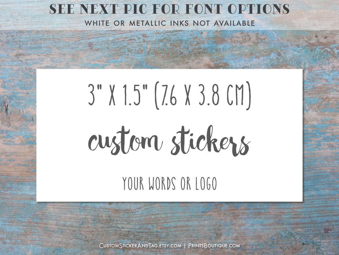 Custom Stickers With Your Words or Logo, Personalized Rectangle Labels ...