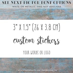 Custom stickers with your words or logo, personalized rectangle labels for favors and products, ingredients label, wedding stickers S-186