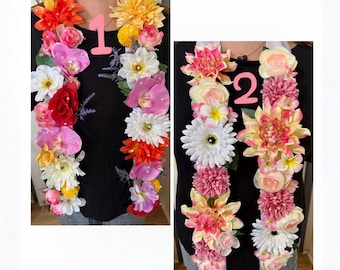 Graduation floral sash, stole, flower lei