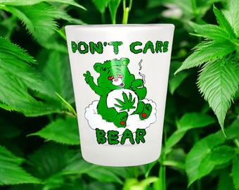 Don't Care Bear - Funny Shot Glasses (Set of 2)