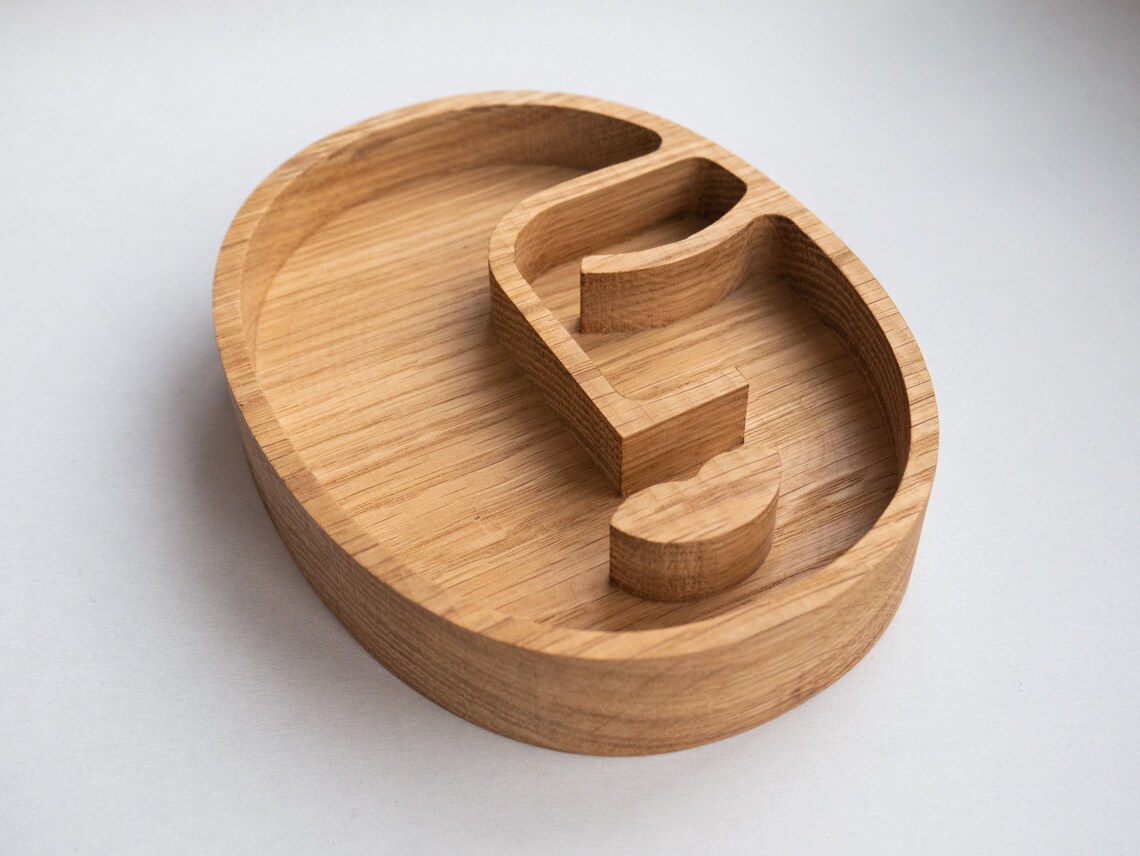 Wood Jewelry Dish. Wood Jewelry Organizer. Woman Face Jewelry Etsy