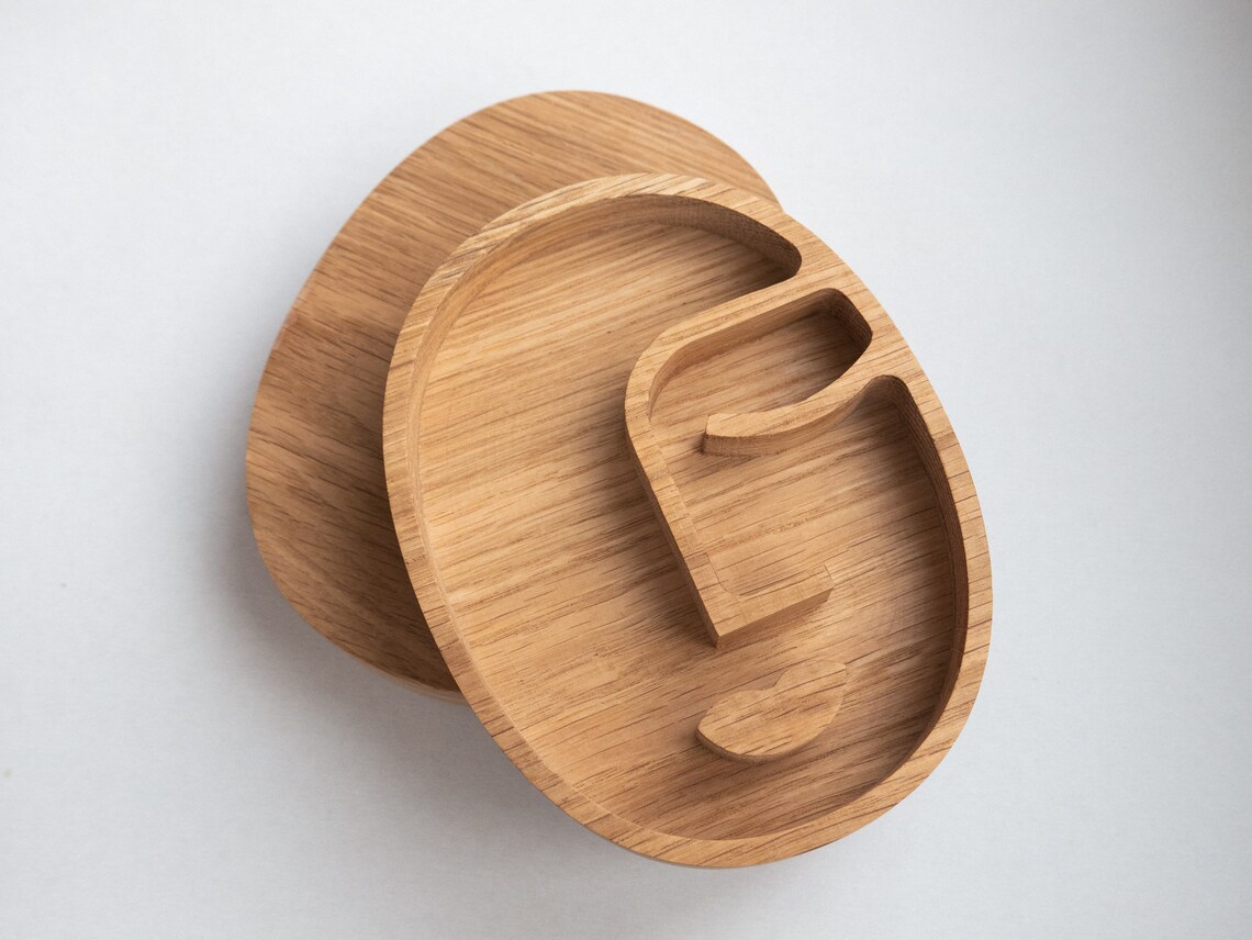 Wood Jewelry Dish. Wood Jewelry Organizer. Woman Face Jewelry Etsy