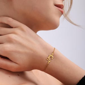 Breathe Bracelet,Sterling Silver Spiritual Breathe Jewelry,Dainty Yoga Inspired Bracelet,Gift for Her,Mindful Jewelry Gold, Silver Bracelet