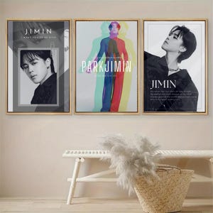 BTS JIMIN Poster Set of 3 (Digital Download), bts Printable Wall Art, bts Room Decor, bts gifts, Aesthetic Fan Art Decor for ARMY, bts merch