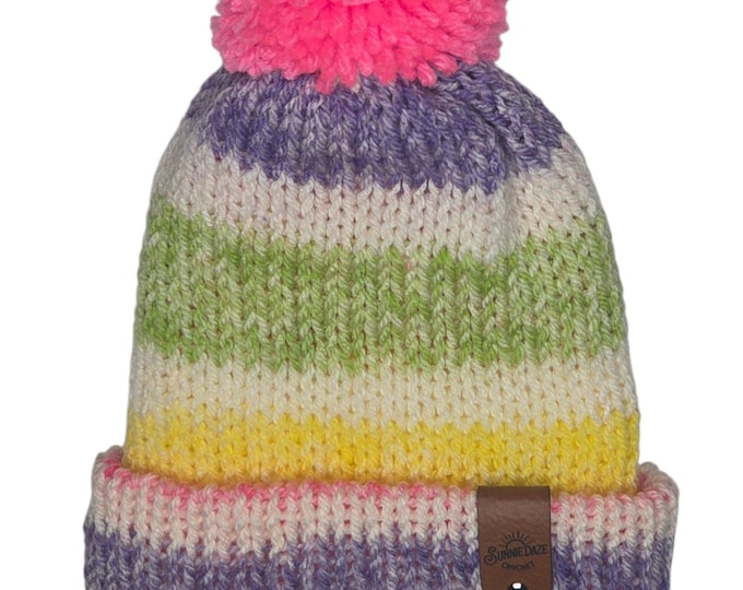 Children's Knit Beanie with Pom