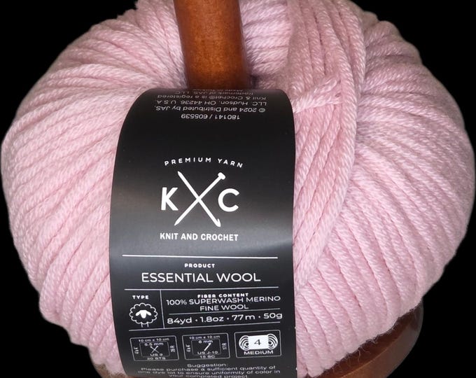KC Essential 100% Superwash Merino Fine Wool Yarn - Ballet Pink - Multiple Dye Lots Available