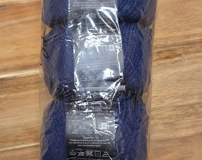 5 Pack KC Essential 100% Superwash Merino Fine Wool Yarn - High Tide - New - EW52