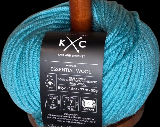 KC 100% Superwash Merino Fine Wool - Waterfall - Multiple Dye Lots Available
