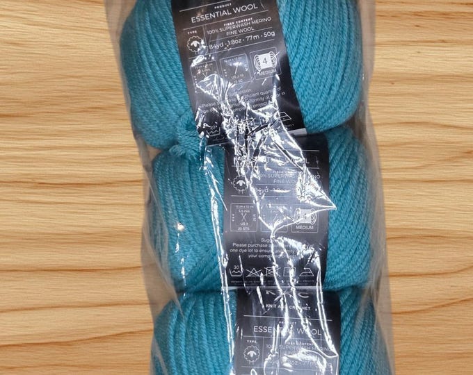5 Pack KC Essential 100% Superwash Merino Fine Wool Yarn - Waterfall - EW47