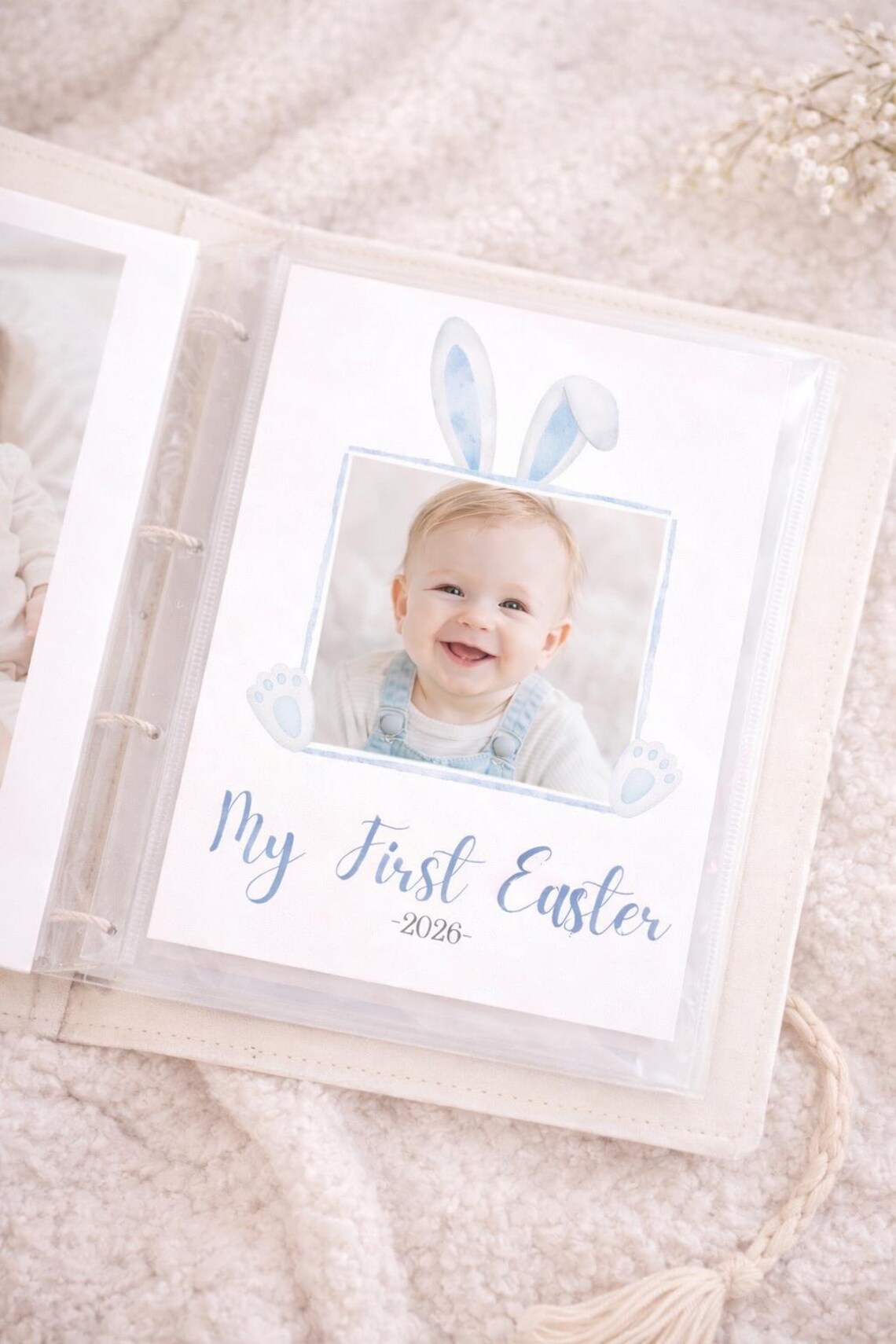 My First Easter 2026 Baby Photo Insert, Bunny Easter Keepsake ...