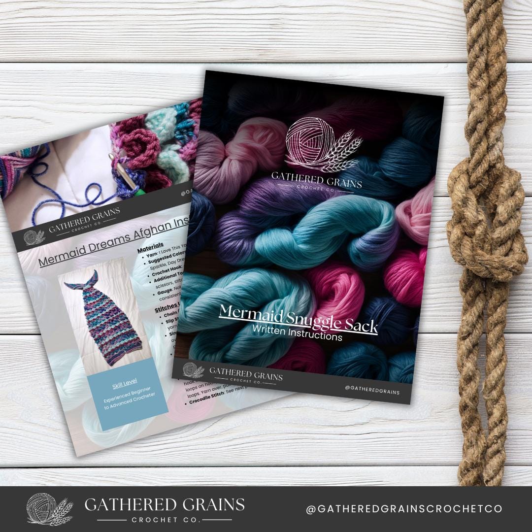 Magical Mermaid Tail Snuggle Sack Crochet Pattern PDF – Beginner ...