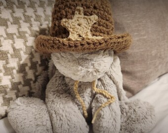 Cuddly Cowboy Hat Crochet Pattern + Optional Star Embellishment (PDF Download)