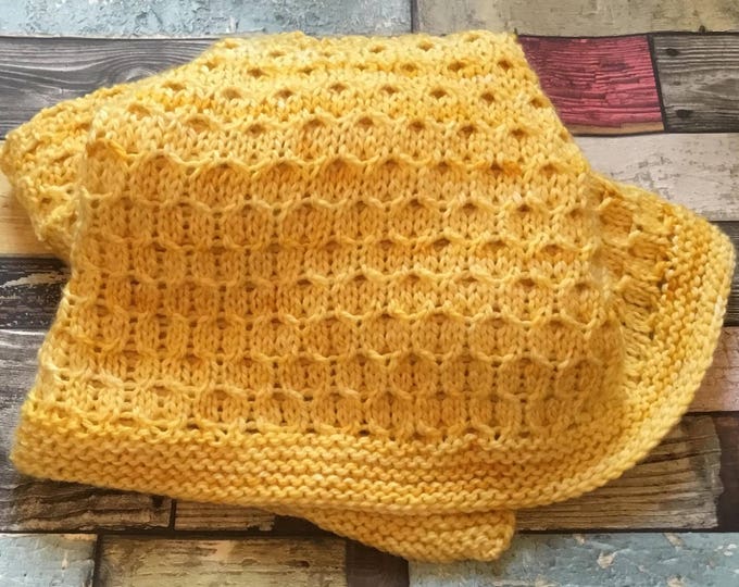 Baby Blanket Knitting Pattern Aran Etsy UK