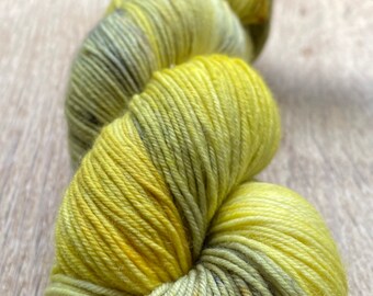 Hand dyed super wash merino sock yarn, sock wool, yellows and greys sock knitting