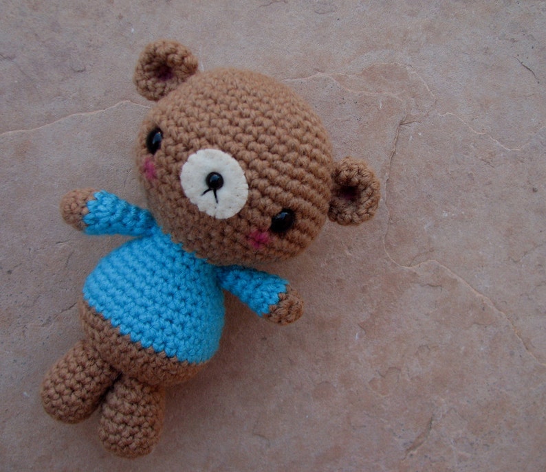 PDF Crochet Pattern, Adorable Amigurumi Teddy Bear Pattern, Sell what you Make image 1