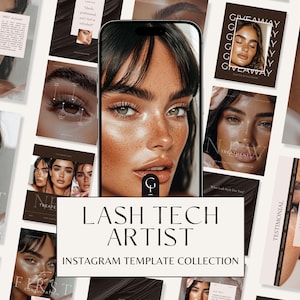 Lash Tech Artist Instagram Templates | Luxurious Lashes | Lash Extension Instagram Post | Lash Artist Stylist Lash Technician Lashextension