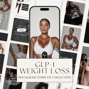 230 Semagluetide Weight Loss Instagram Template | Medical Weight Loss Template | GLP1 Templates for Social Media | Tirzepatide Weight Loss