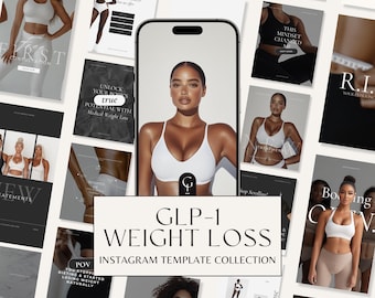 230 Semagluetide Weight Loss Instagram Template | Medical Weight Loss Template | GLP1 Templates for Social Media | Tirzepatide Weight Loss