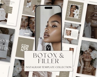 Botox Filler Instagram Templates | Aesthetic Nurse Injector Instagram Template | Medspa Instagram | Filler Nursing Botox | Injector Nursing