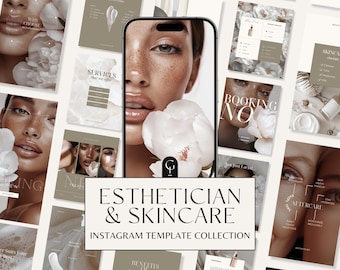 Blooming Luxury Skincare Instagram Templates | Esthetician Posting Template | Esthetician Skincare Instagram Templates | Esthetician Medspa