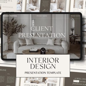 Interior Design Presentation Template | Interior Designing Template | Interior Designer Moodboard | Aesthetic Interior Designing Proposal