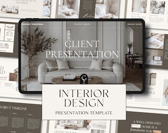 Interior Design Presentation Template | Interior Designing Template | Interior Designer Moodboard | Aesthetic Interior Designing Proposal