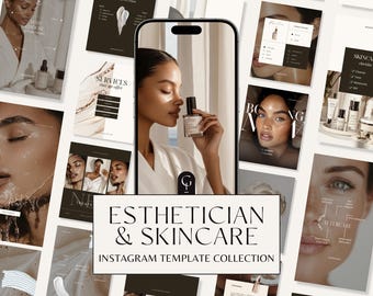 Skincare Template Aesthetics| Skincare Instagram Template Esthetician | Skincare Posting Templates for Social Media | Luxury Skincare Post