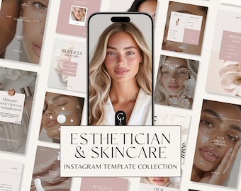Luxury Skincare Instagram Templates | Esthetician Skincare Instagram Templates Esthetician Posting Beauty Template Aesthetics Dermatologist