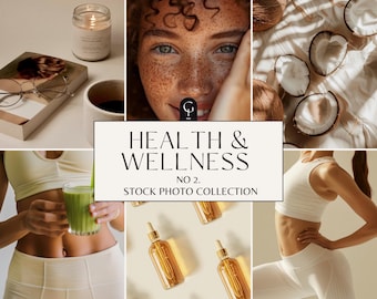 180 Health & Wellness AI Photos Bundle | Aesthetic Stocks Photos for Wellness Coaching Instagram | Fitness Image Collection Holistic