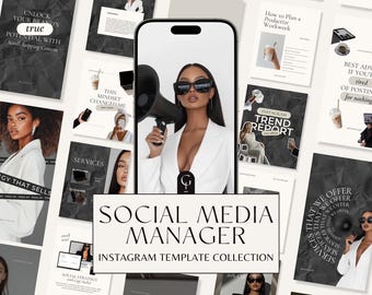 Social Media Manager Instagram Template | Social Media Management Template | Marketing Agency Social Media Templates Social Media Aesthetics