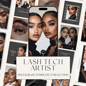 Lash Tech Artist Instagram Templates | Luxurious Lashes | Lash Extension Instagram Post | Lash Artist Stylist Lash Technician Lashextension