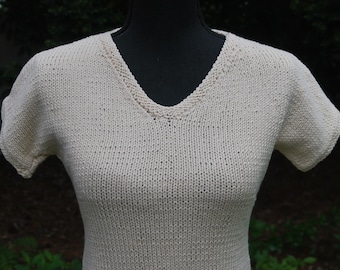 Hand Knit Cotton Top