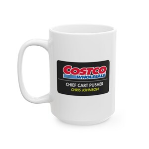 面白いカスタマイズされたコストコマグ | 「チーフカートプッシャー」パーソナライズギフト | 11 オンスまたは 15 オンスで利用可能