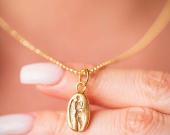 Angel Intaglio Coin Necklace: Bronze, 24K Gold Vermeil, Sterling Silver